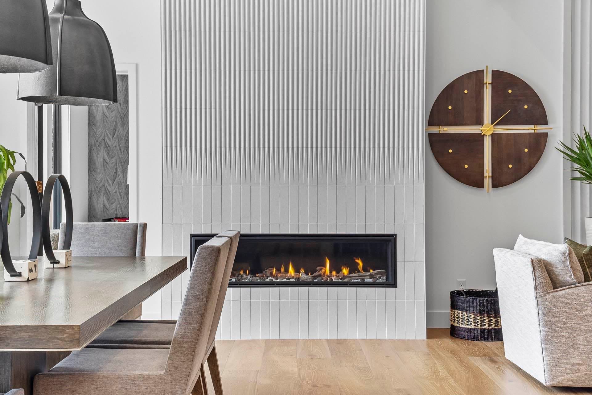 Modern Linear Fireplace
